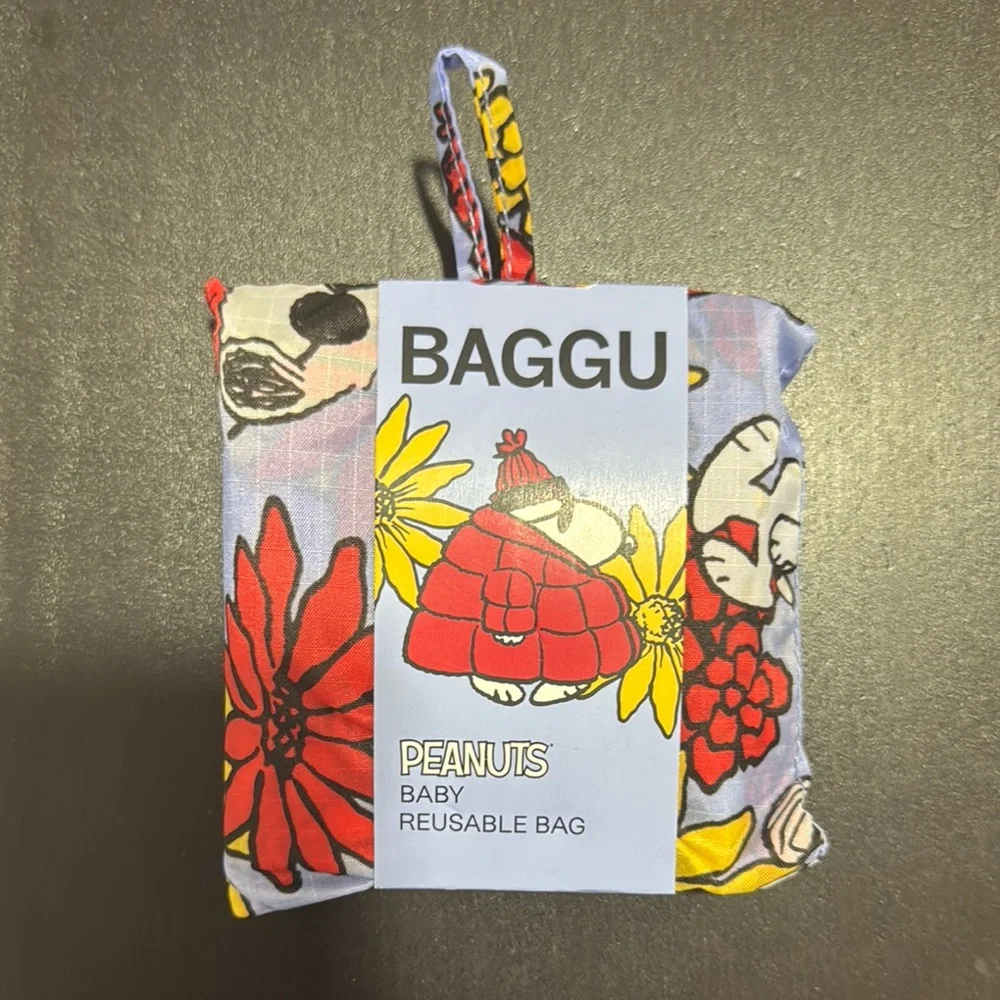 BAGGU x Peanut NWT Snoopy Sunflower Reusable Bag Limited Edition